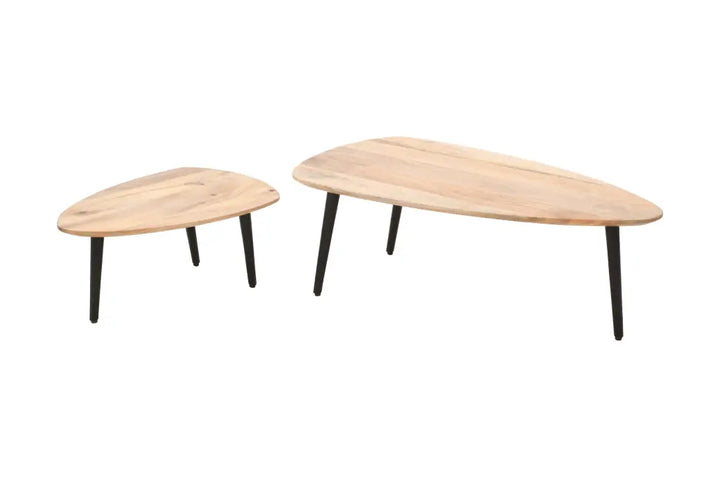 Mangohouten Salontafel Set Surya - 110 cm